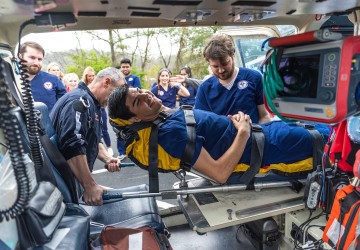 Cumberlands PA students experience training with a medical helicopter.