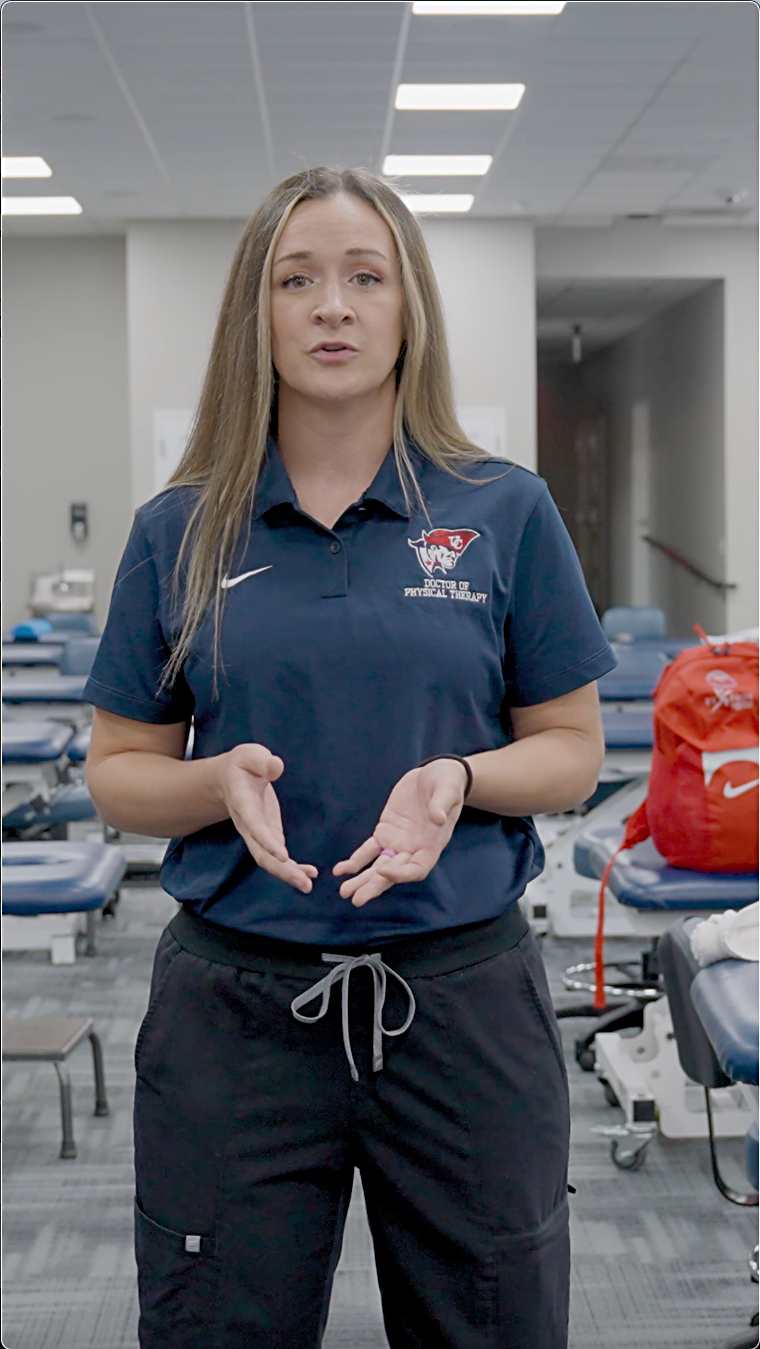 A female DPT student describes time management in the program. 