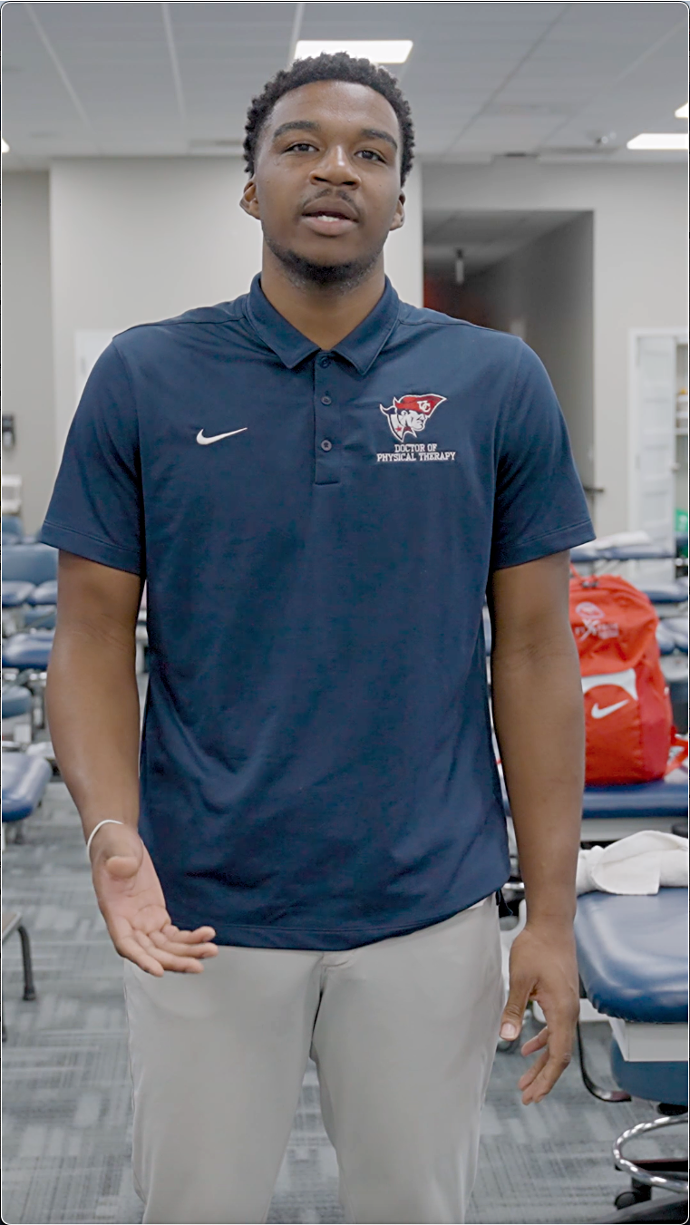 A male DPT student explains what a typical day in the program is like. 