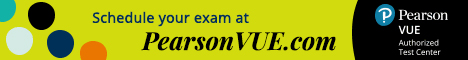 Schedule your exam at a Pearson Vue Test Center