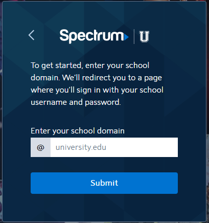 SpectrumU - Choose your School Domain