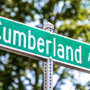 Cumberlands street sign