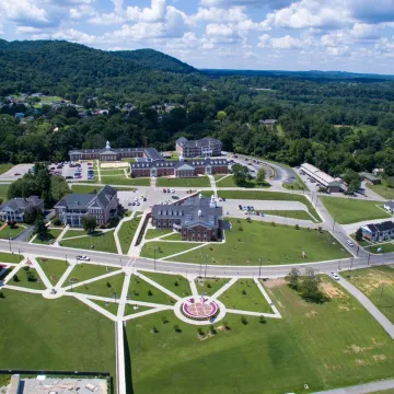 Aerial image of campus