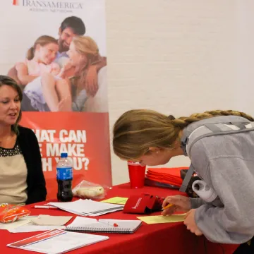 A job fair venue