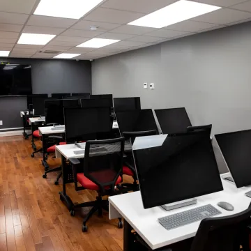 A room with computers