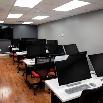 A room with computers