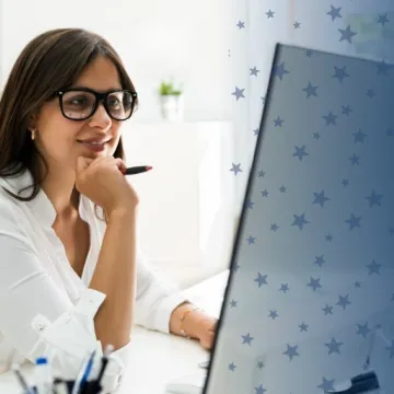 Woman Working at Desk