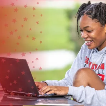 Woman Studying Online