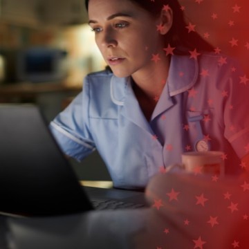 Nurse Studying Online