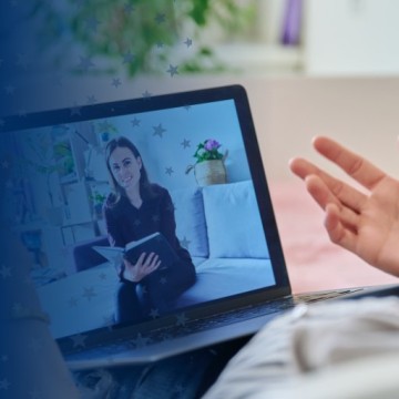 Mental Health Professional Online Meeting with Client