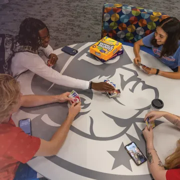Cumberlands students take a break between classes in the student center.