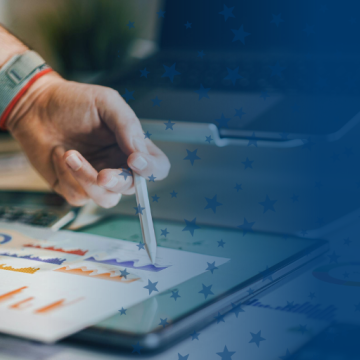 Stylus Writing on a Tablet with Charts and Tables