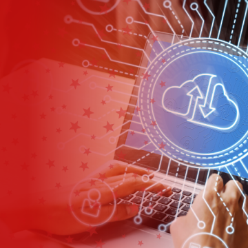 Cloud Computing Graphic on Laptop