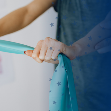 Patient Working with a Physical Therapy Band