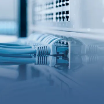 Ethernet Cables Plugged into Computer