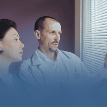 Patient Looking at Brain Scan Results