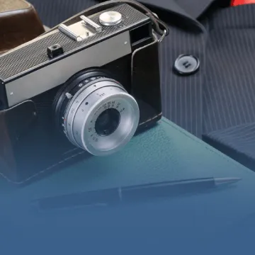 Film Camera and Notepad