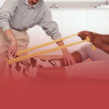 Physical Therapist Working with Patient