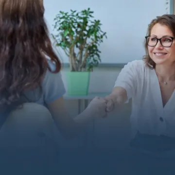 Social Worker with Client