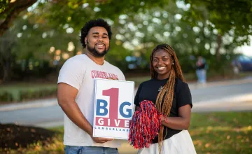 Students help promote the Give Day campaign 