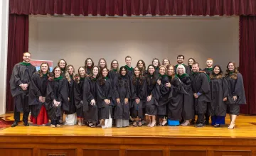 The 2024 graduating PA class from the Williamsburg campus.