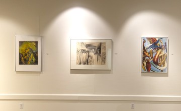 Three student art pieces are on display in the Cumberlands art gallery. 