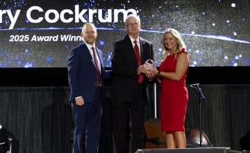 President Larry L. Cockrum is awarded the 2025 SOAR Leadership Award. 