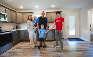 The Fulton family are the recipients of a new home through Cumberlands Mountain Outreach program. 
