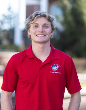 Campus ambassador and TJ Roberts award recipient Mason Smith.