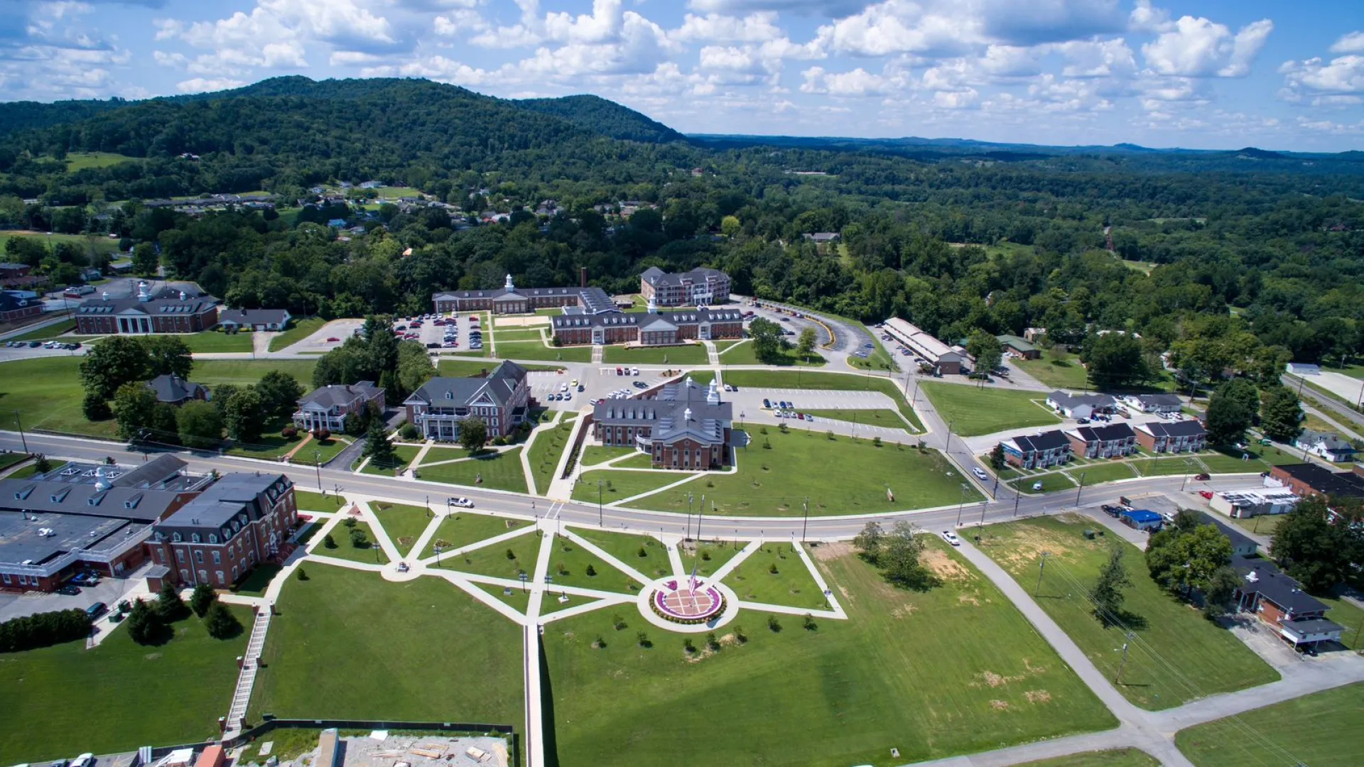 Aerial image of campus