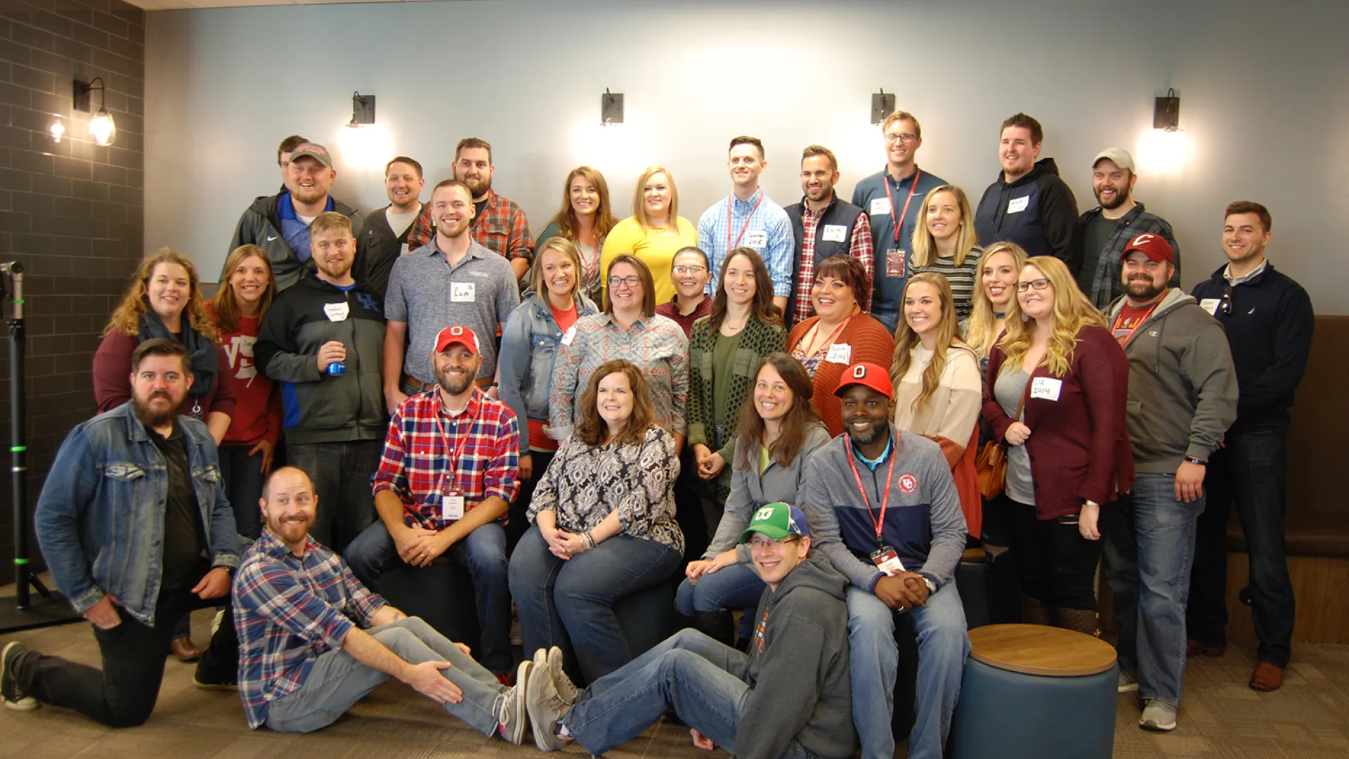 A group of alumni gather during the annual CAB reunion