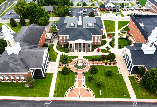 An aerial view of the Rollins quadrangle. 