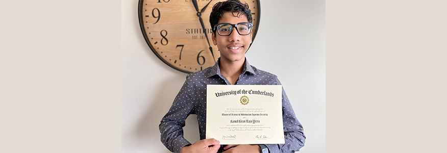 Teen prodigy earns master’s degree from Cumberlands