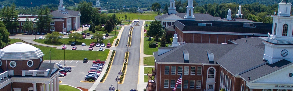 Aerial view of campus 
