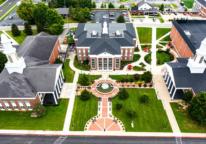 An aerial view of the Rollins quadrangle. 
