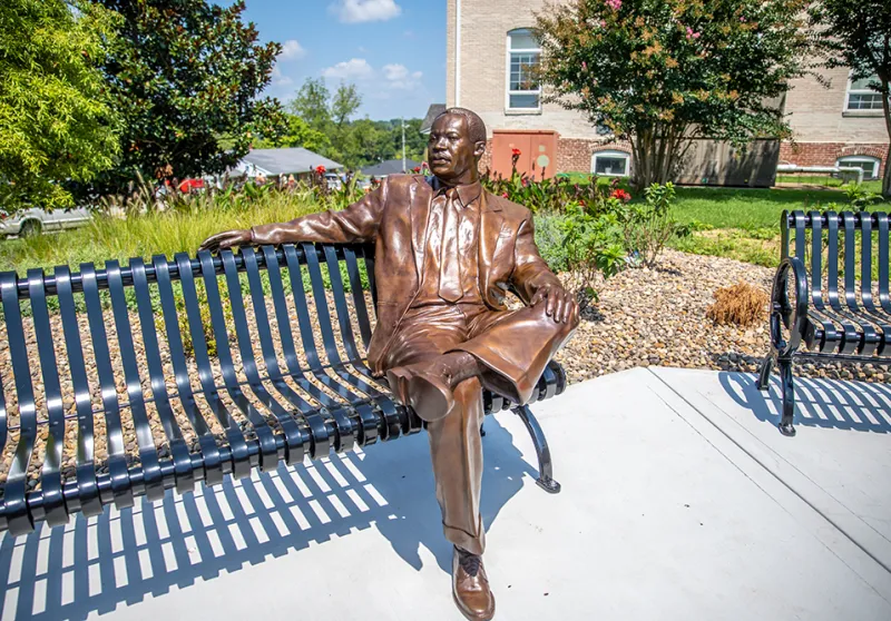 outdoor statue of Dr. MLK Jr.