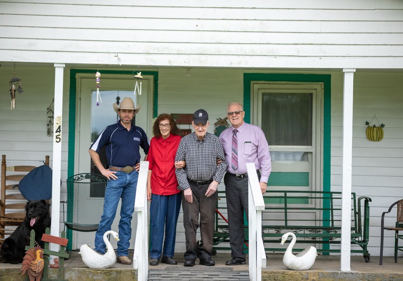 Mountain Outreach supports a home repair project for an elderly man
