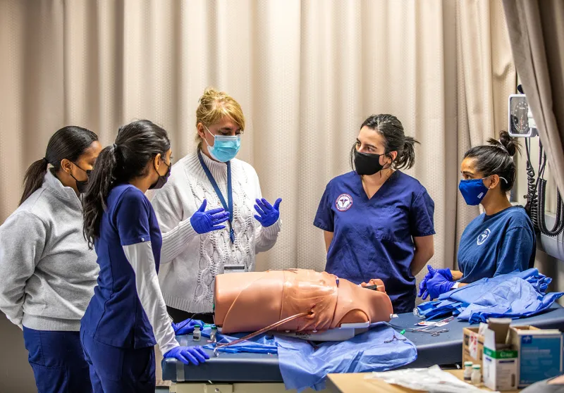An instructor details an exam during a physicians assistant class at Cumberlands.