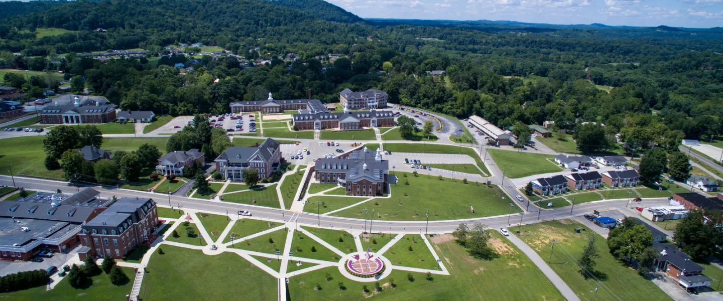 Aerial image of campus