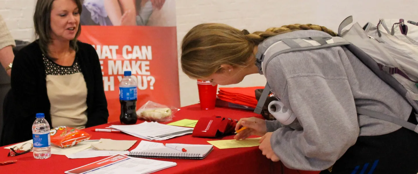 A job fair venue