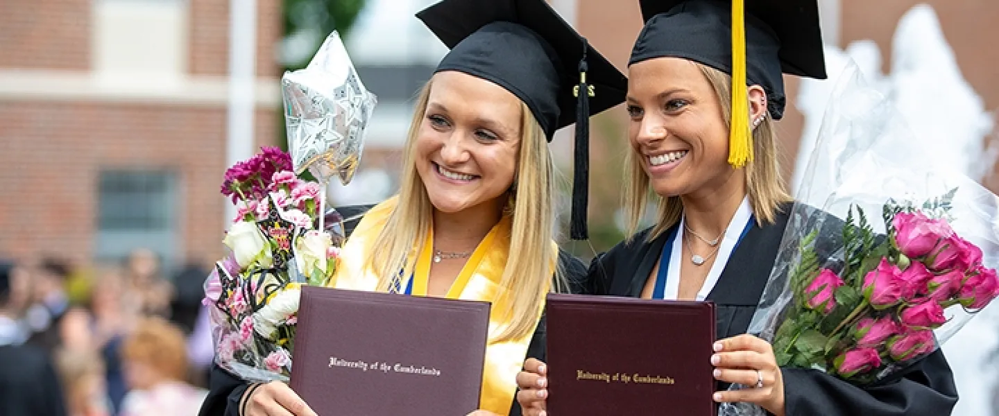 Students wearing cap and gown