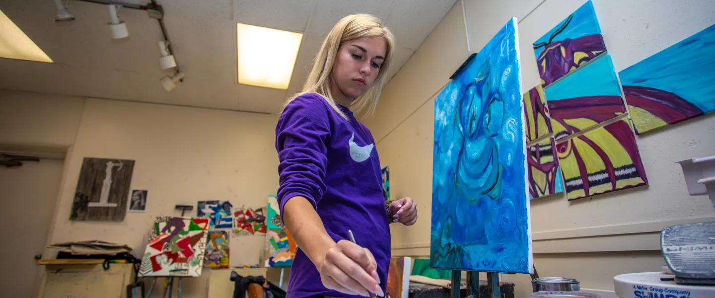 Student painting