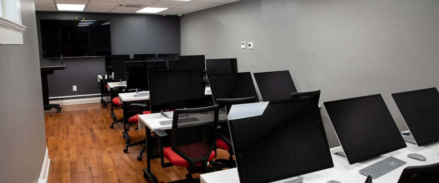 A room with computers