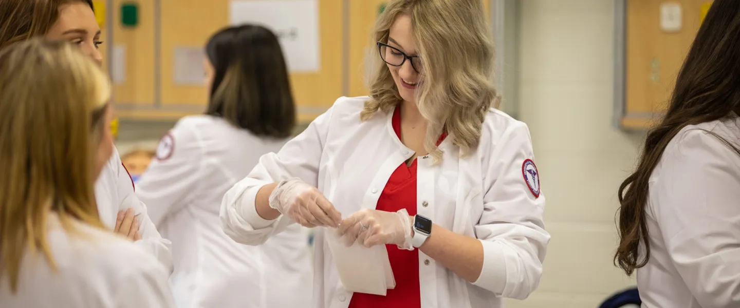 Nursing students in a classroom