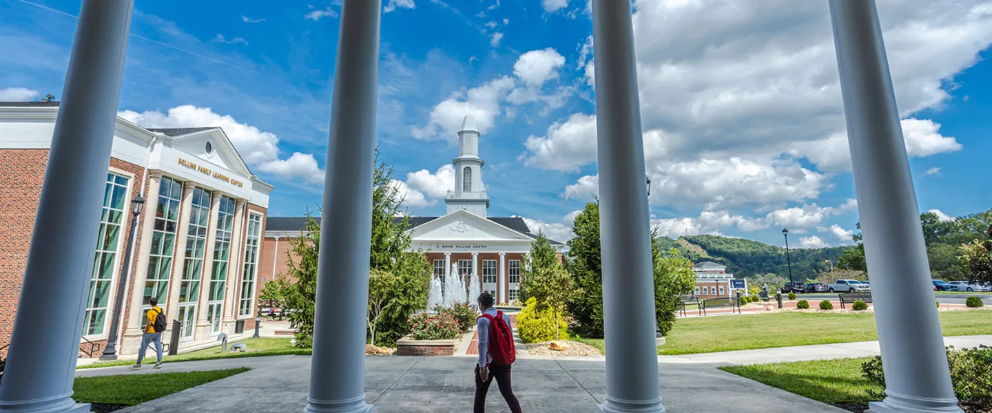 Students walk to class near the Grace Crum Rollins Center