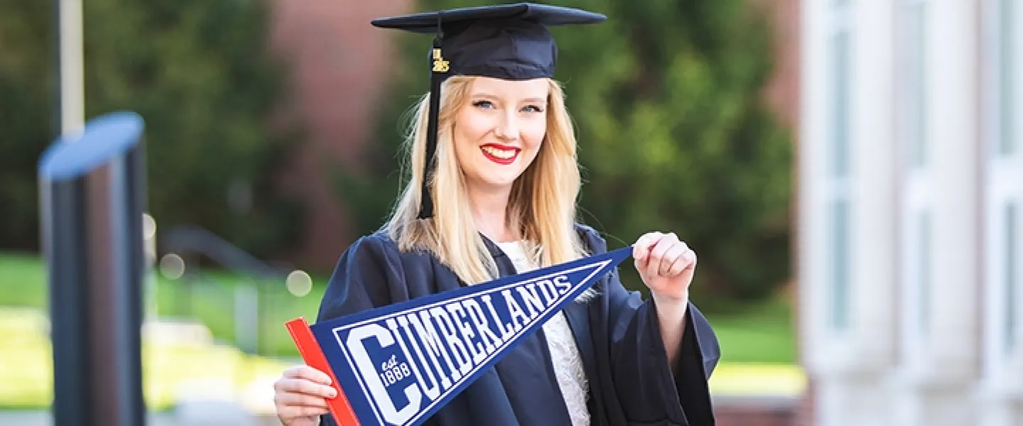 Students wearing cap and gown