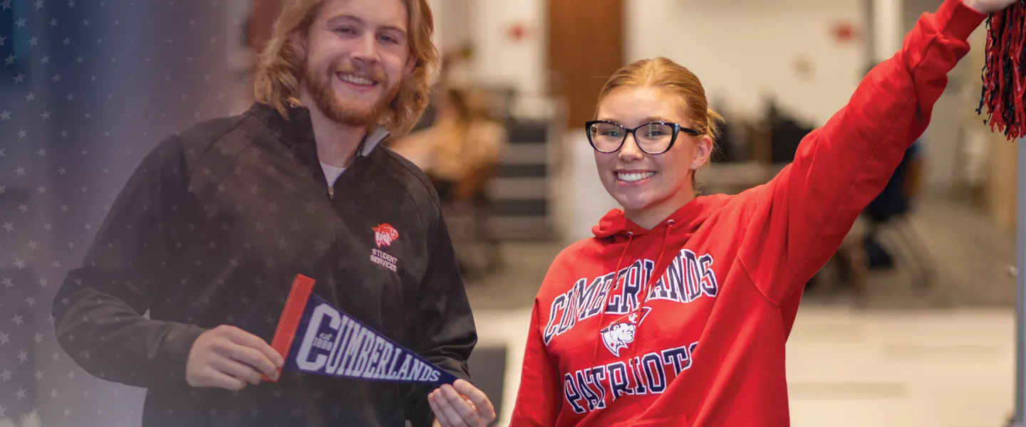 Students celebrate in the campus center