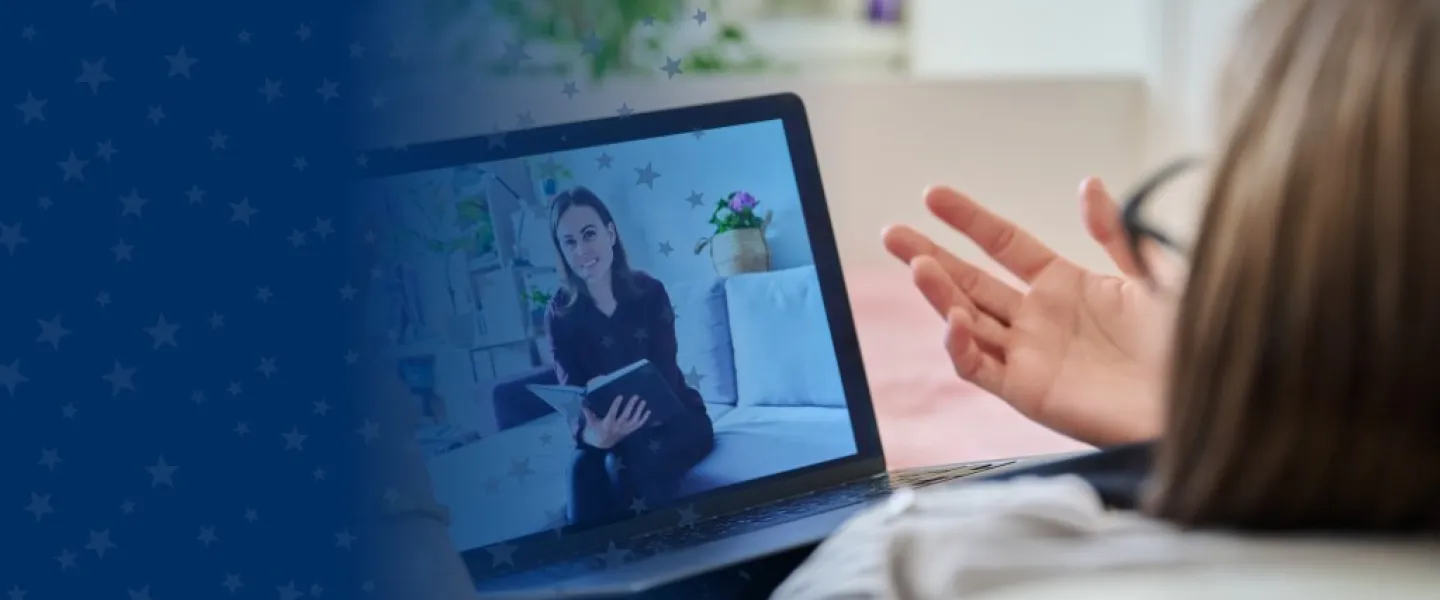 Mental Health Professional Online Meeting with Client