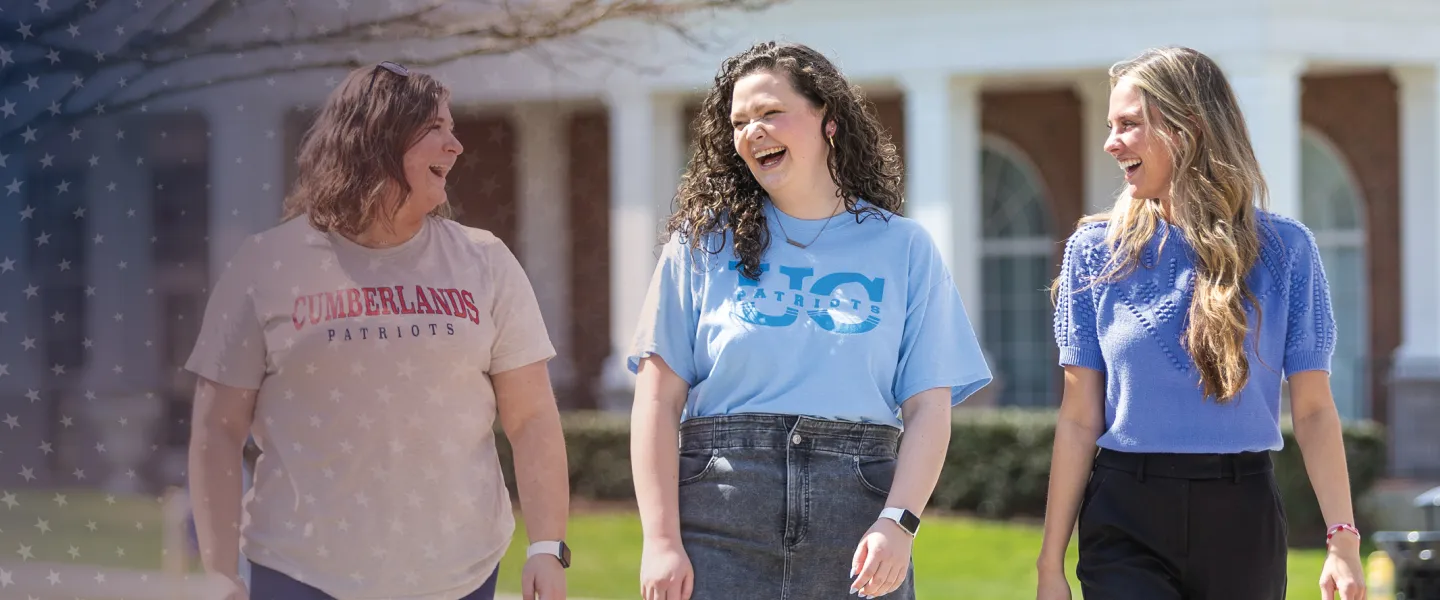 Three female students walk from BCC to Gatliff. 