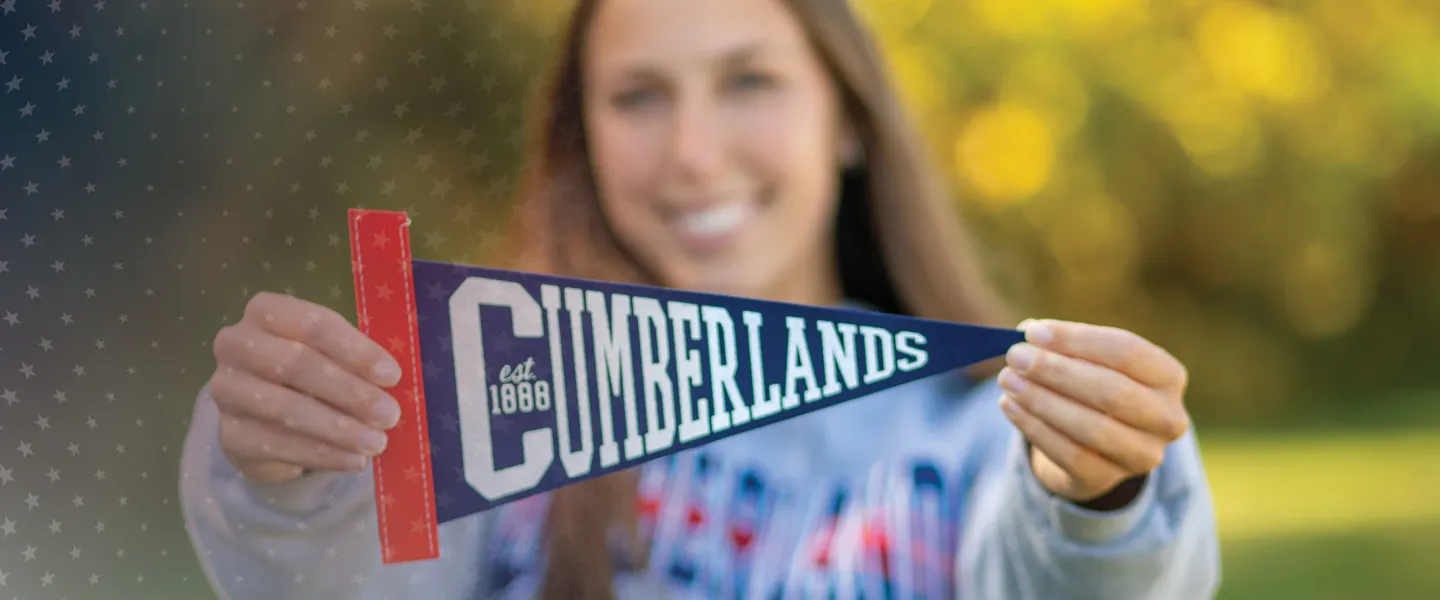 Bia, an international student, shows her Cumberlands pride. 
